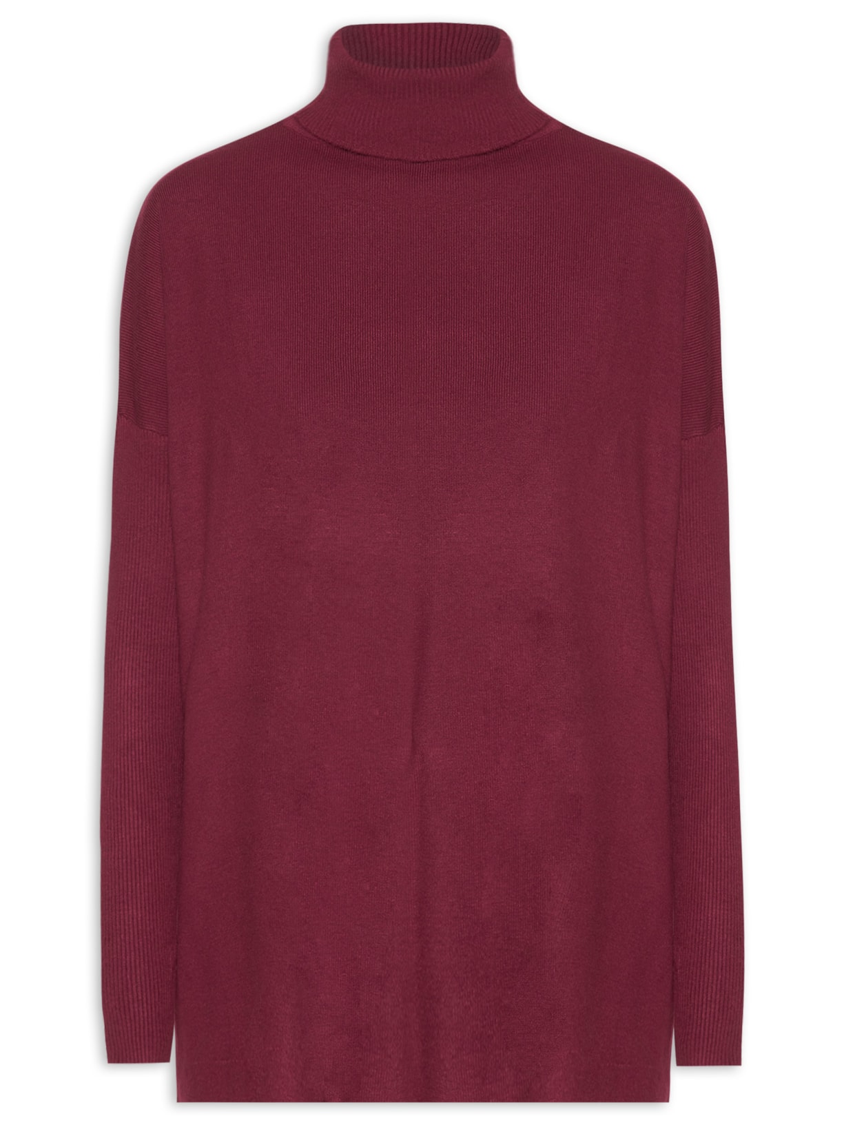 Blusa Feminina Manga Longa em Tricot - Vinho