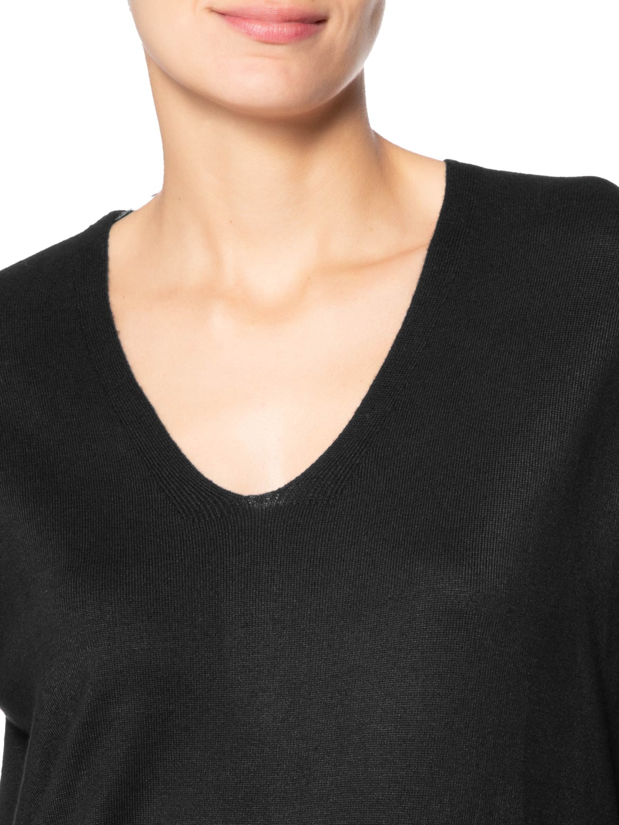 Blusa Feminina Manga Longa em Tricot – Preto Market 33