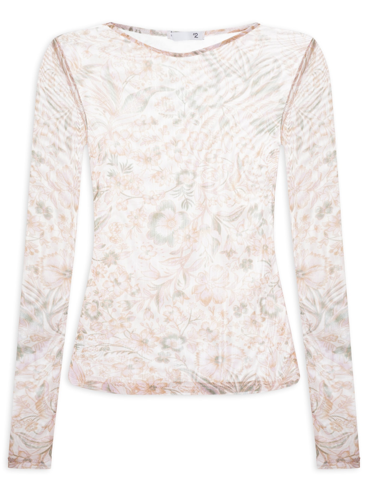 Blusa Feminina Manga Longa em Tule - Rosa