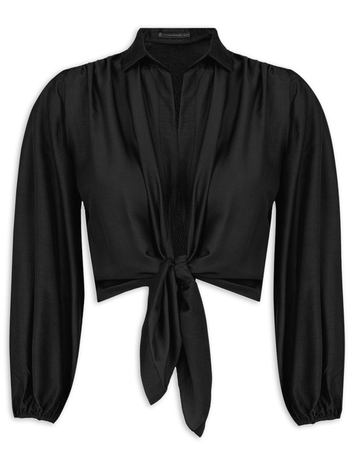 Blusa Feminina Manga Longa Erica - Preto