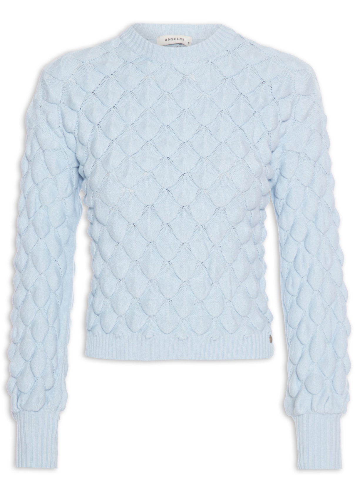 Blusa Feminina Manga Longa Escamas - Azul