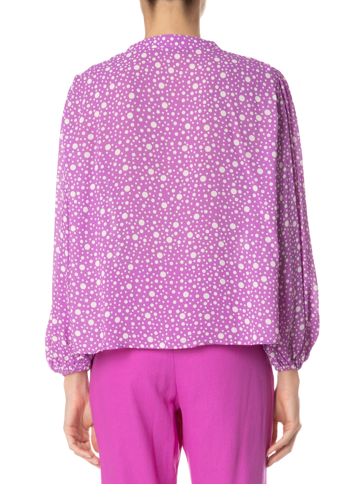 Blusa Feminina Manga Longa Estampa Aruba Roxo Maria Filó
