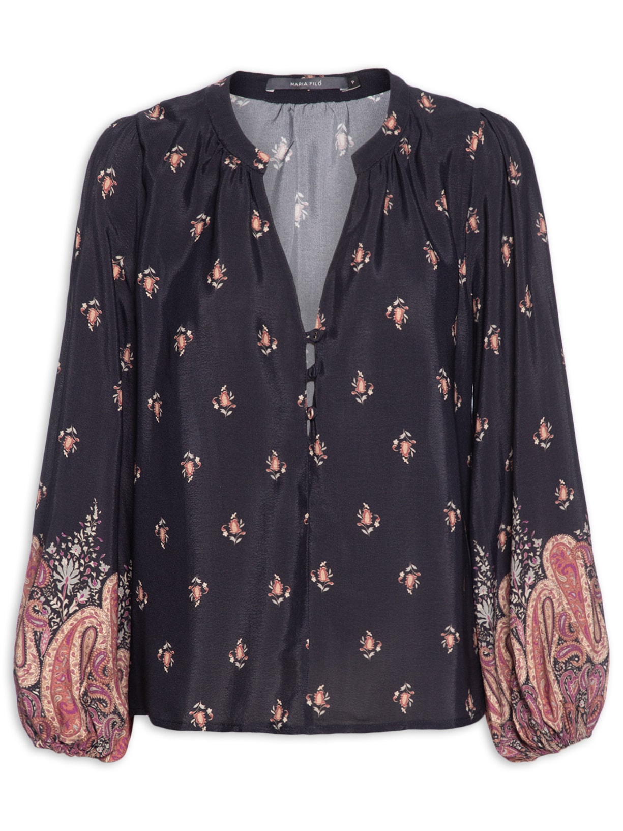 Blusa Feminina Manga Longa Estampa Mian - Azul