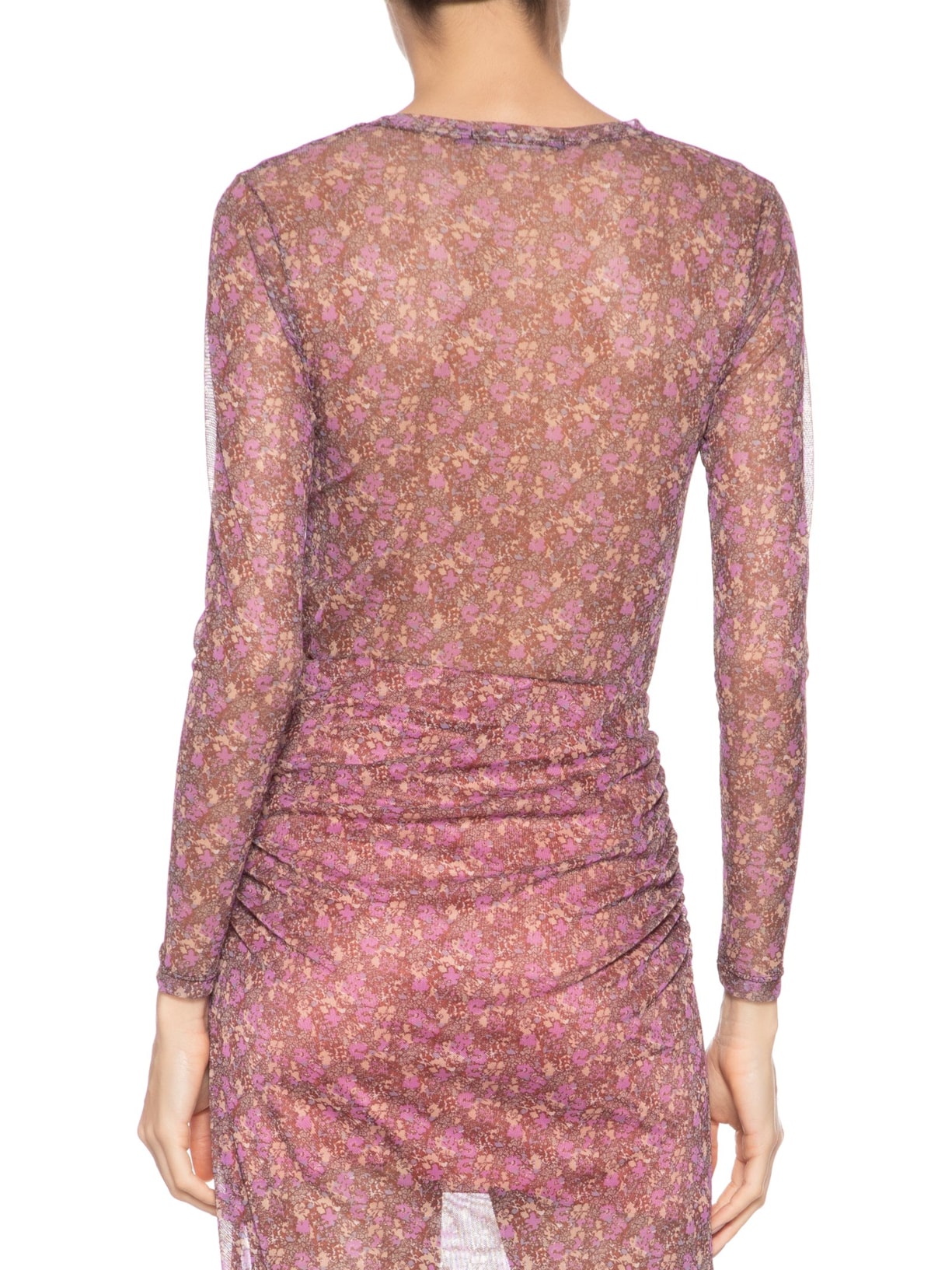 Blusa Feminina Manga Longa Estampa Violet Roxo Maria Filó