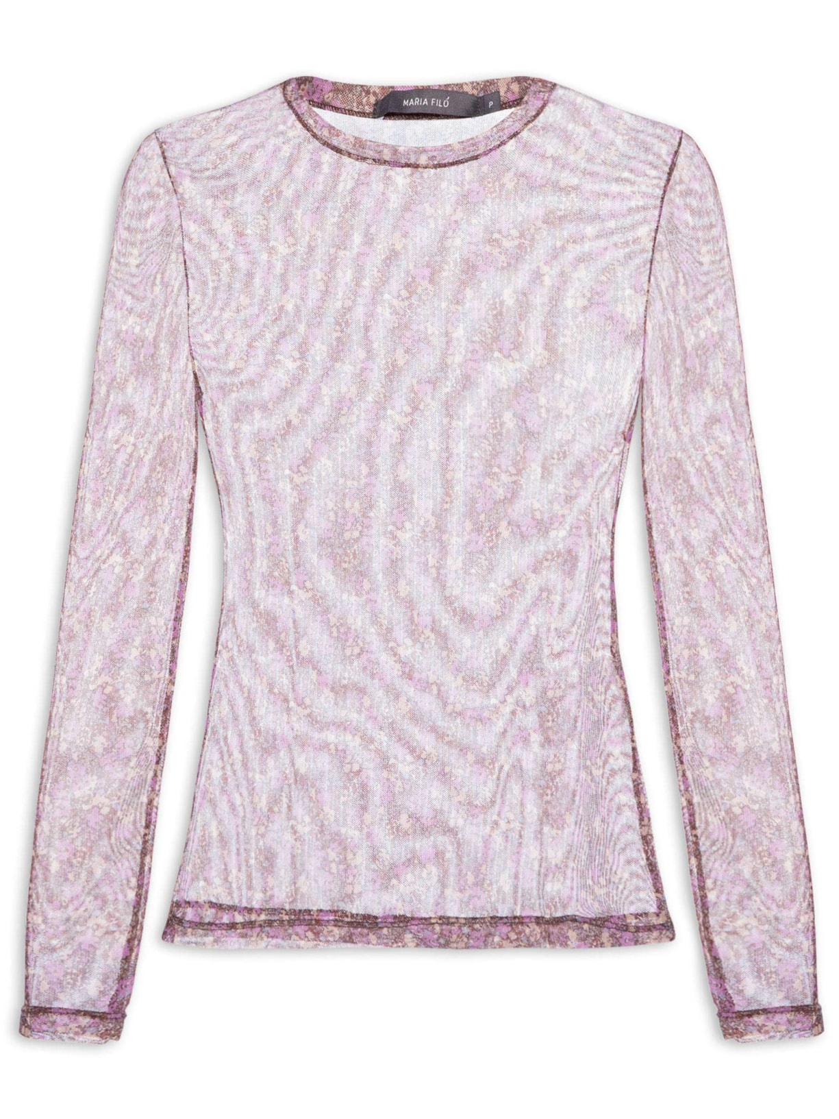 Blusa Feminina Manga Longa Estampa Violet - Roxo