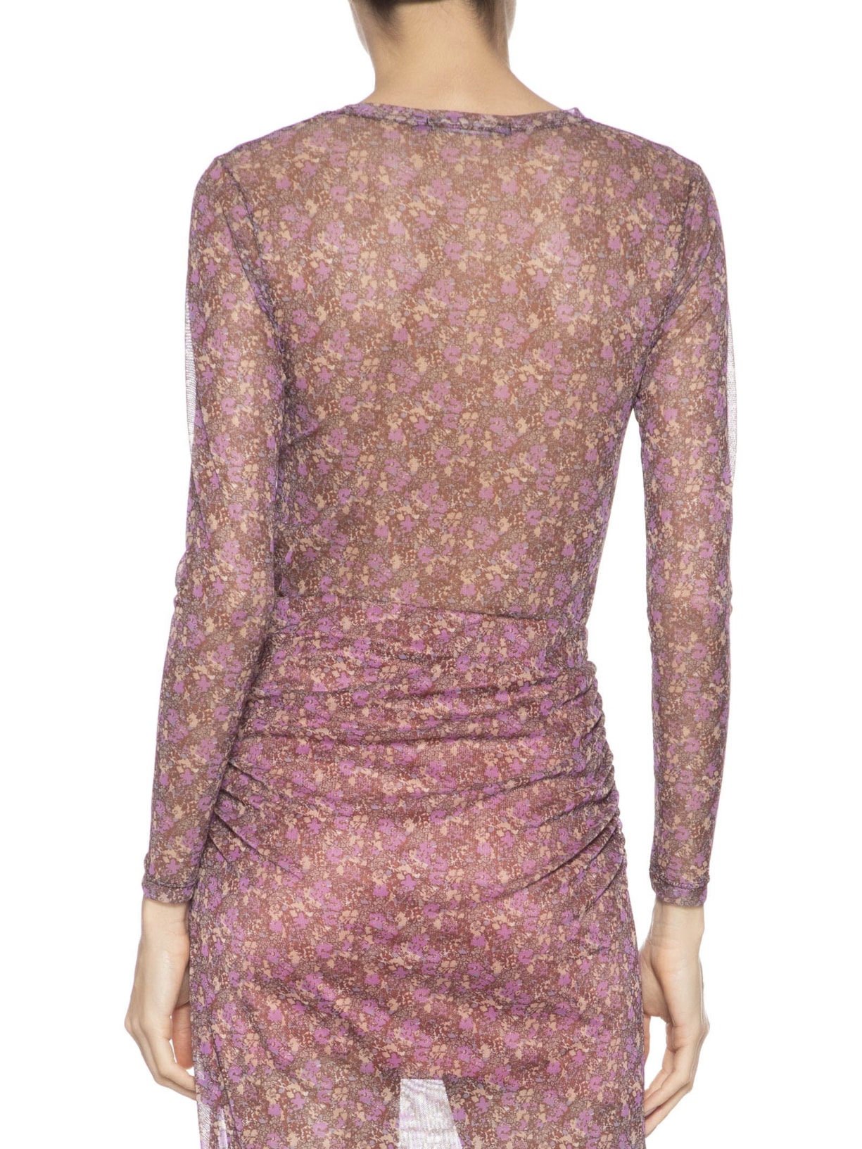 Blusa Feminina Manga Longa Estampa Violet Roxo Maria Filó