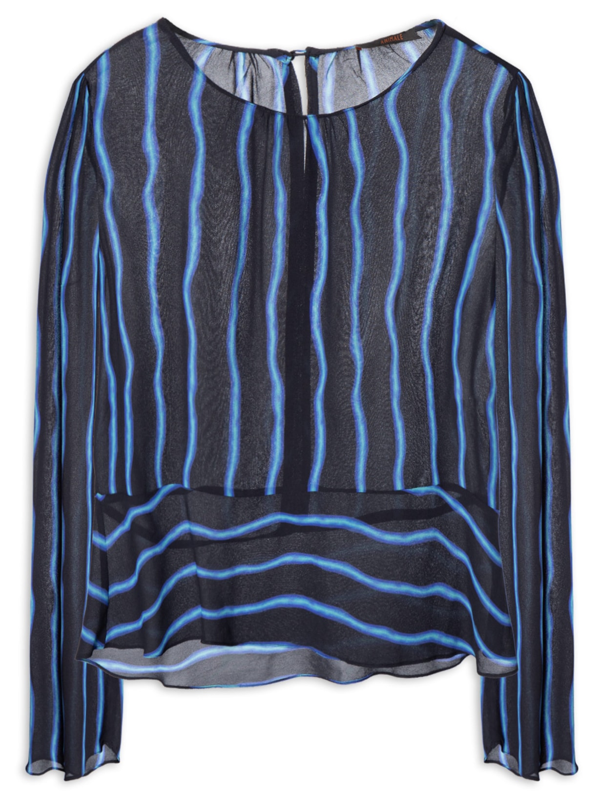 Blusa Feminina Manga Longa Estampada - Preto
