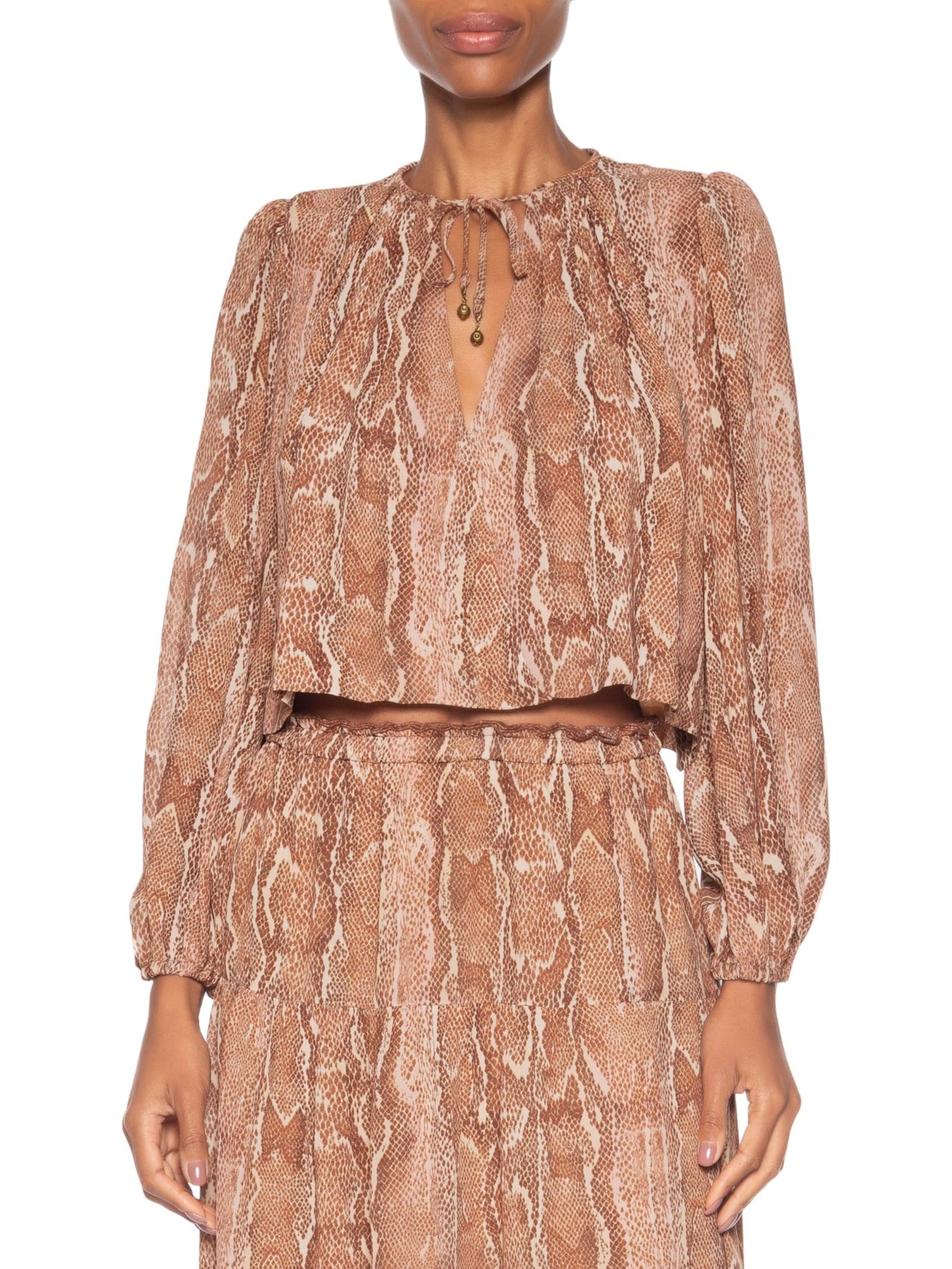 Blusa Feminina Manga Longa Ggc Estampa Suri Rosa Maria Filó