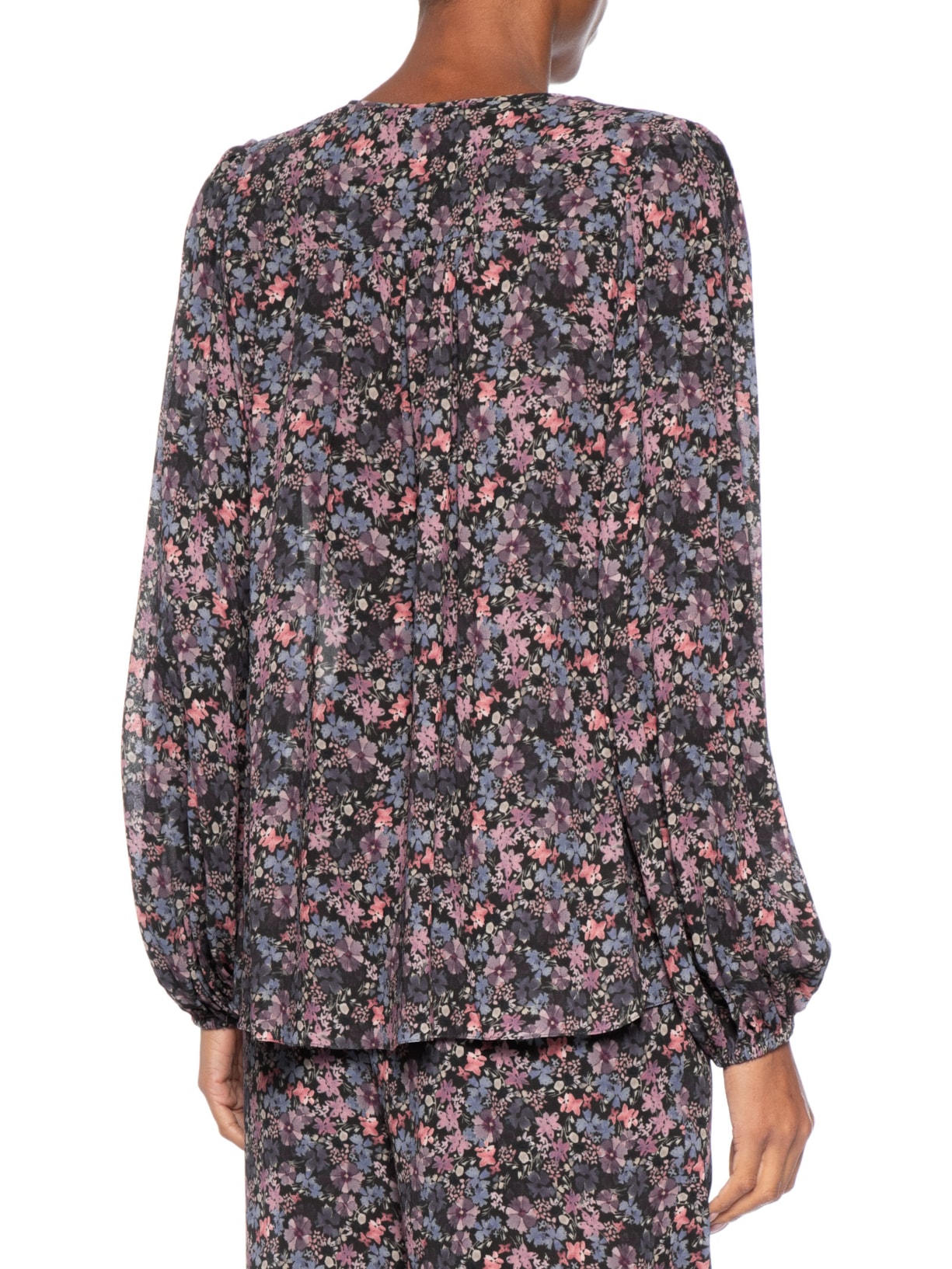 Blusa Feminina Manga Longa GGT Estampa Liza Preto Maria Filó