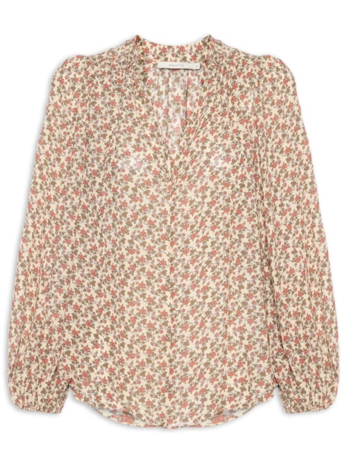 Blusa Feminina Manga Longa GGT Estampa Ticy – Bege