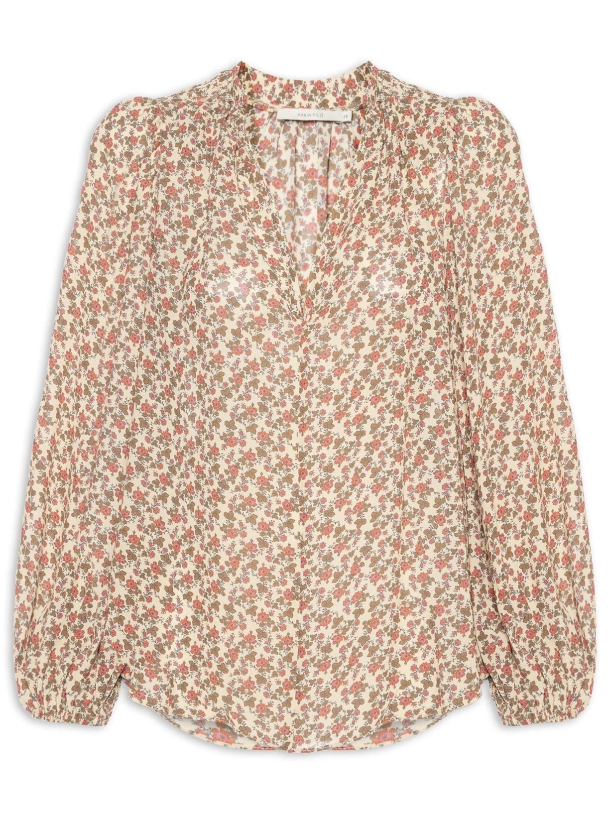 Blusa Feminina Manga Longa GGT Estampa Ticy Bege Maria Filó