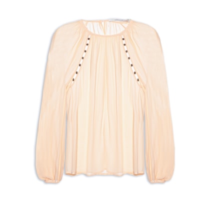 Blusa Feminina Manga Longa GGT Metais - Bege