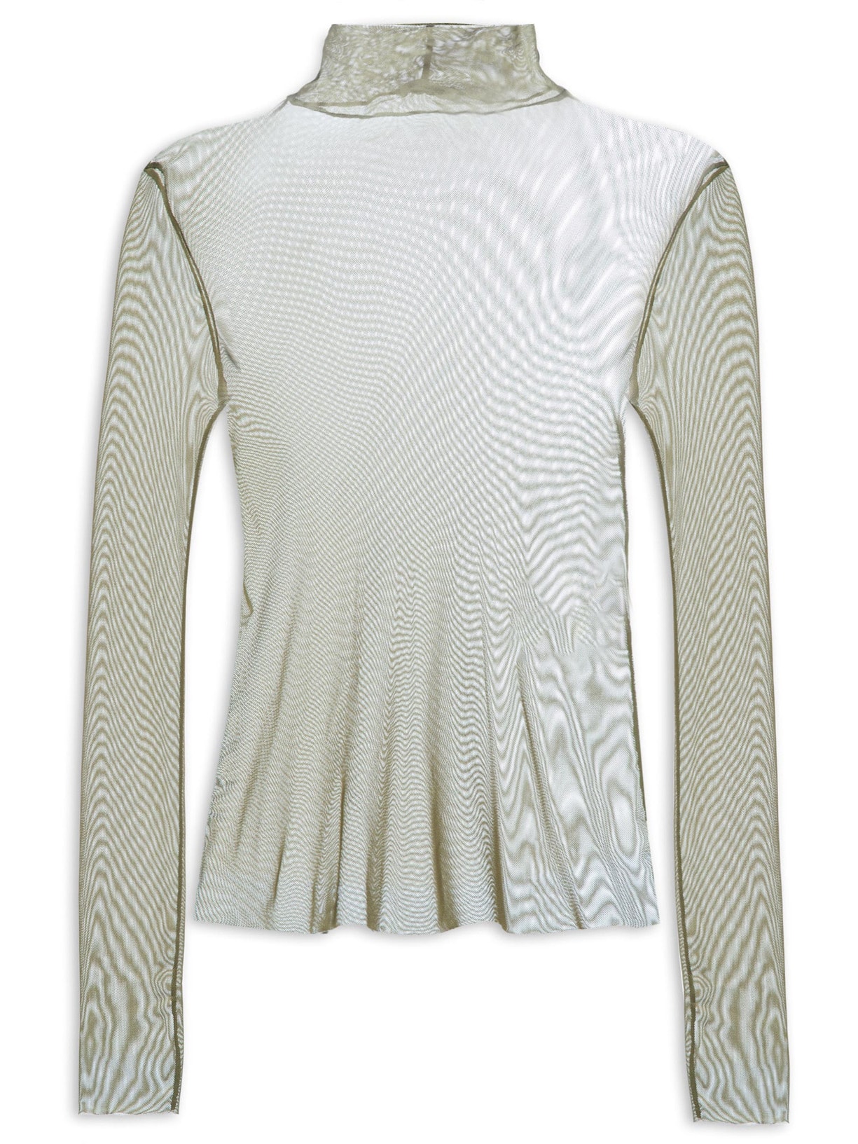 Blusa Feminina Manga Longa Gola Alta Tule - Verde