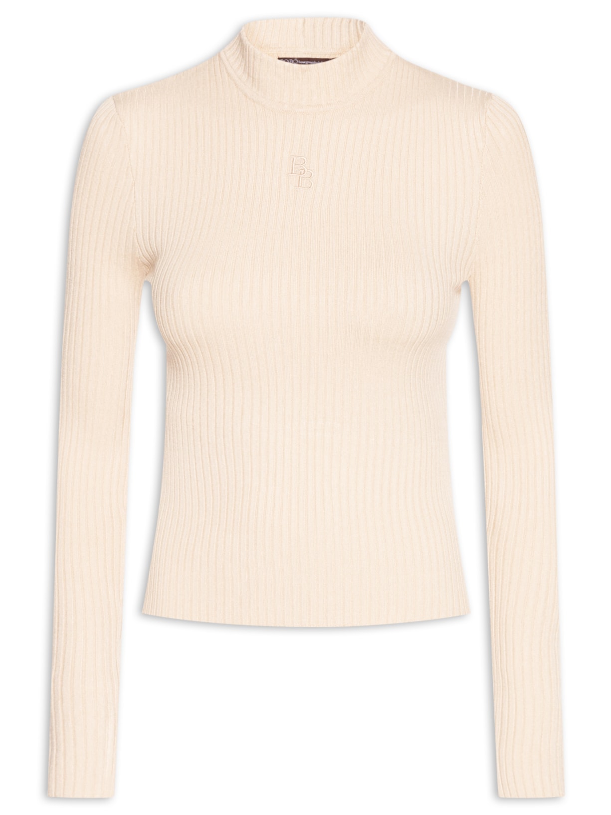 Blusa Feminina Manga Longa Holly Tricot - Bege