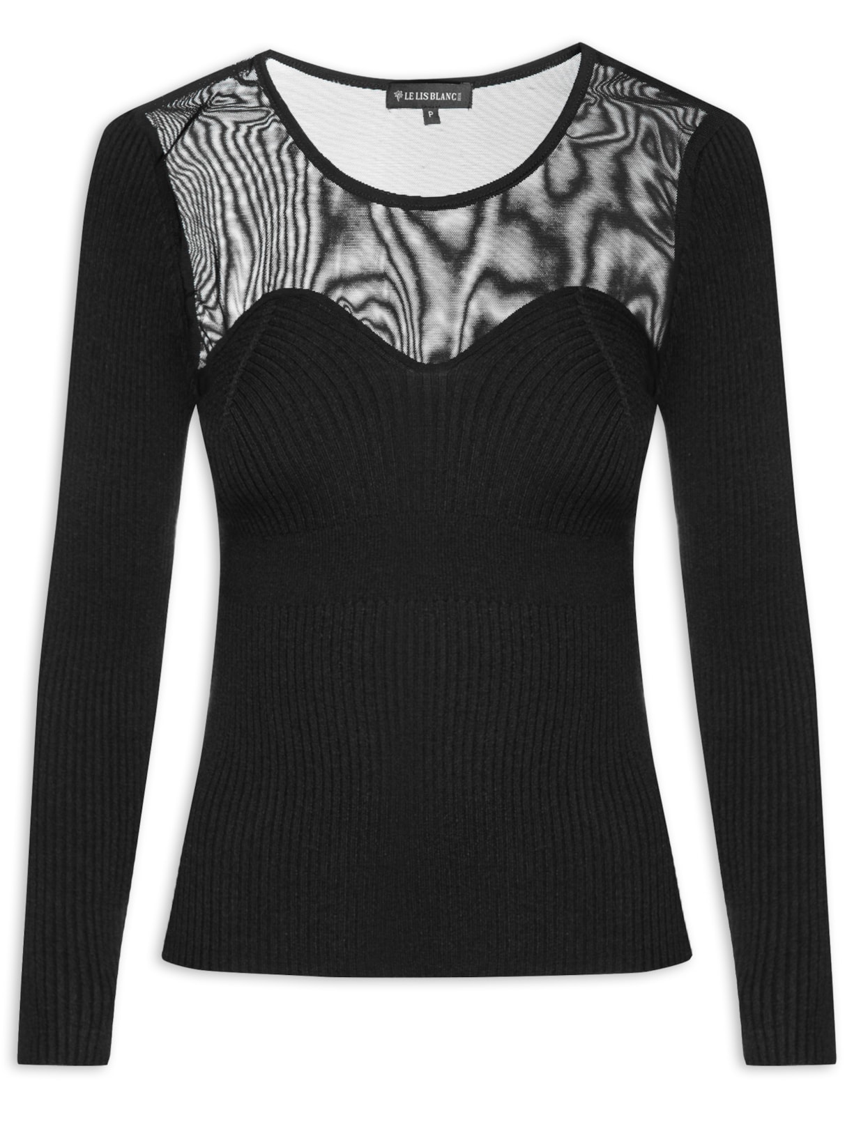Blusa Feminina Manga Longa Lala - Preto