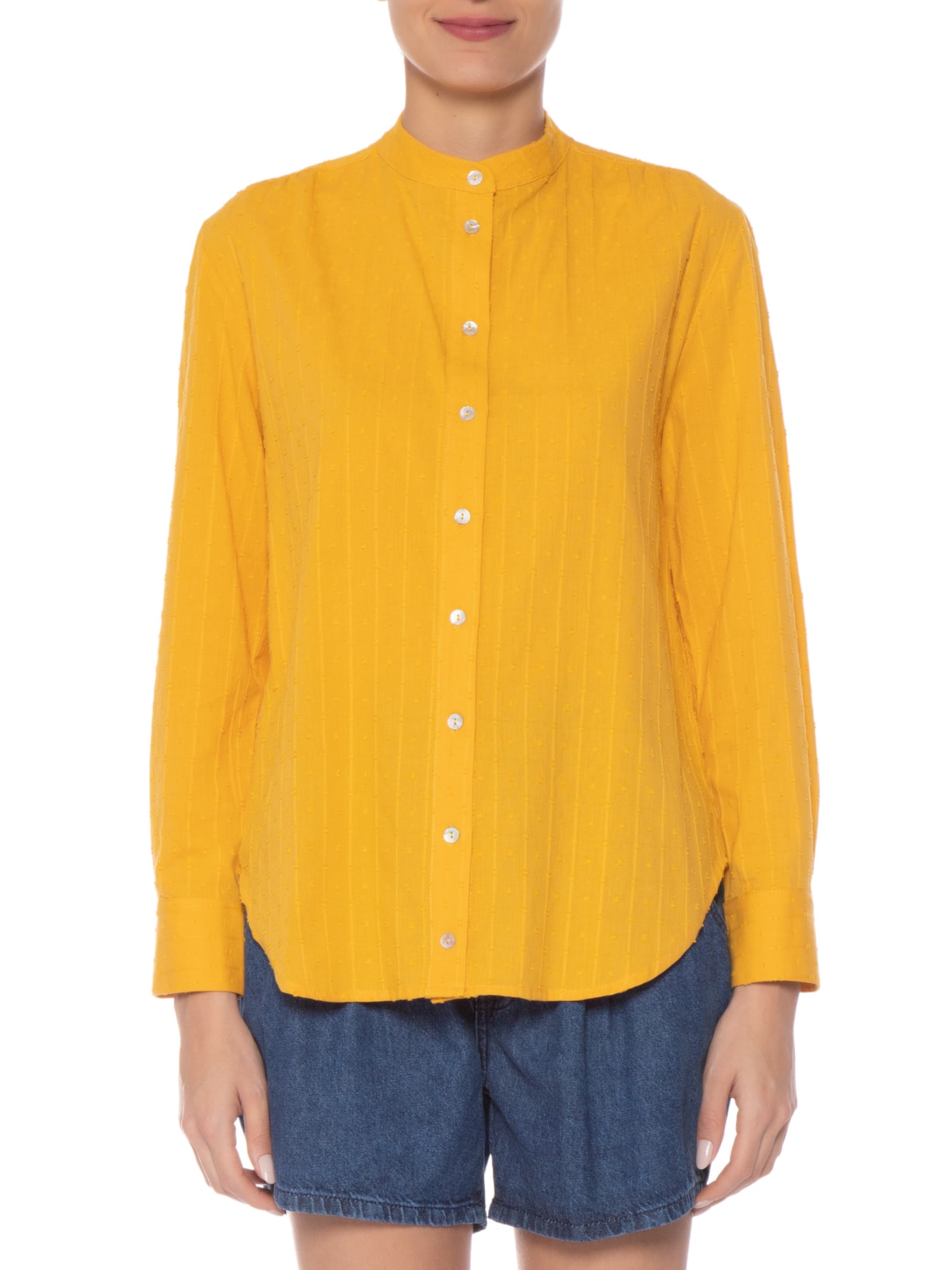 Blusa Feminina Manga Longa Liz Amarelo Mixed