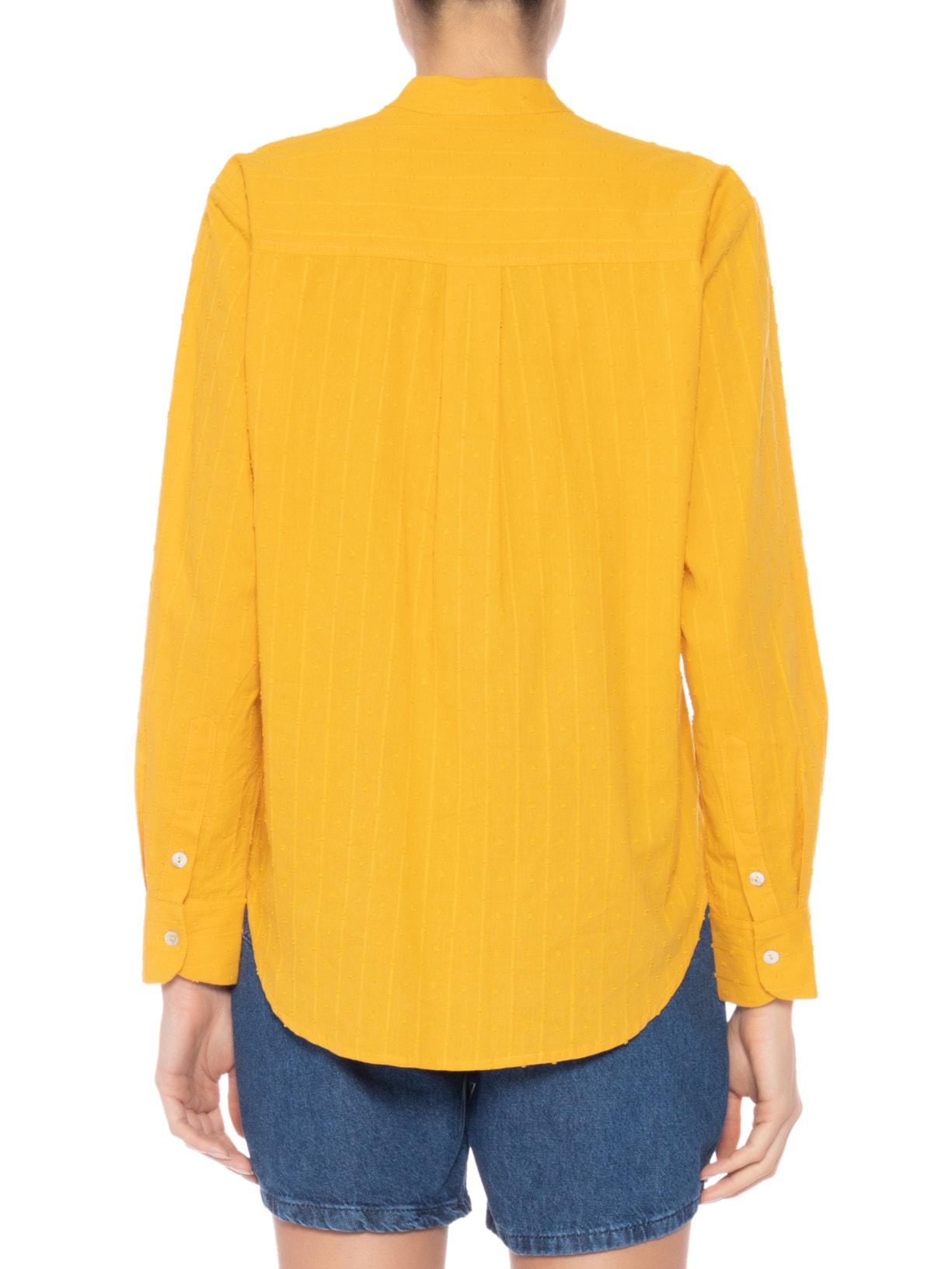 Blusa Feminina Manga Longa Liz Amarelo Mixed