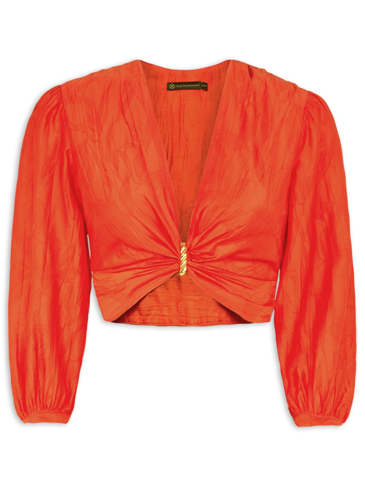 Blusa Feminina Manga Longa Lizzy Detalhe - Vermelho