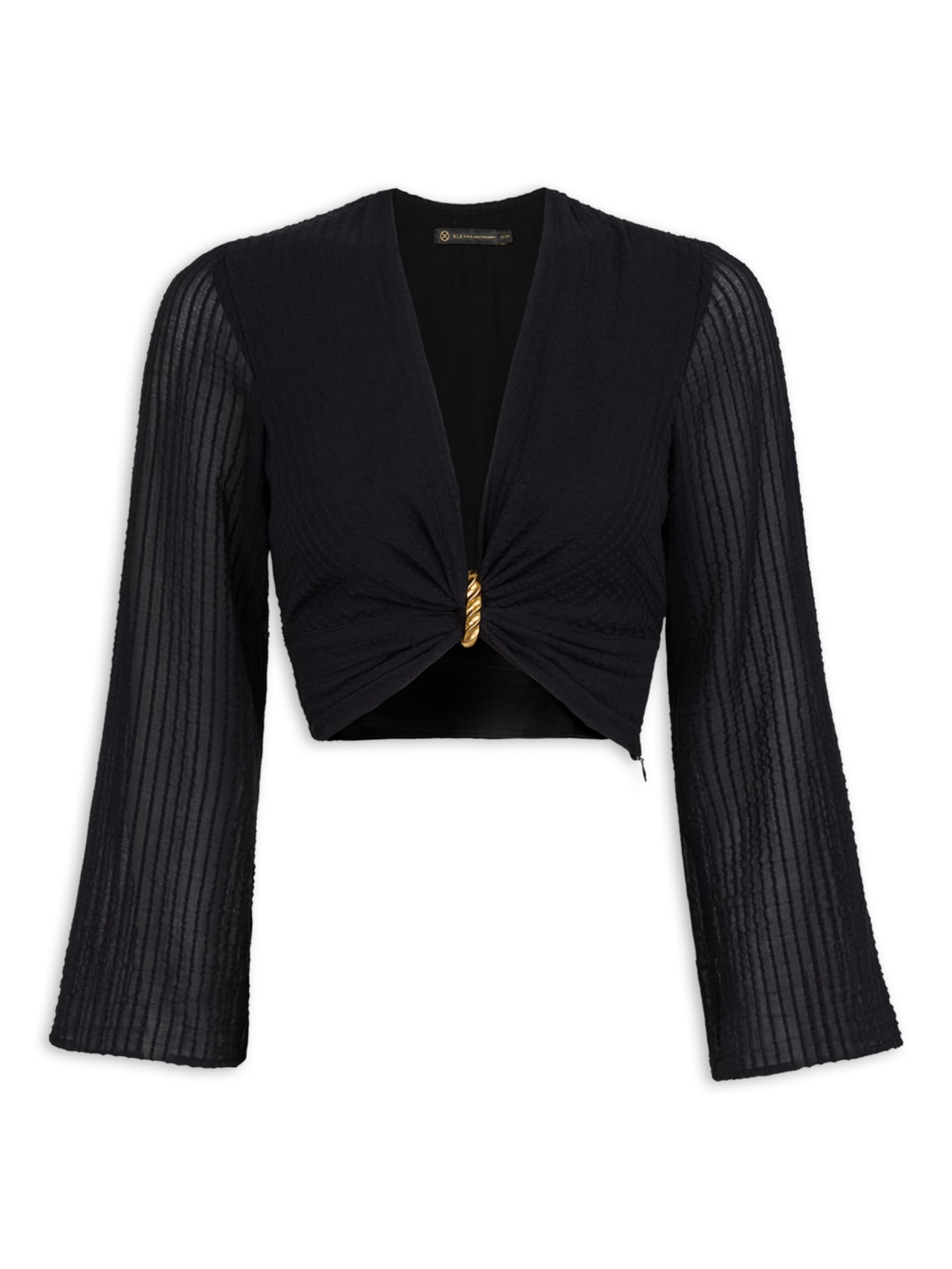 Blusa Feminina Manga Longa Lucie - Preto