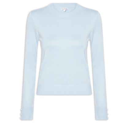 Blusa Feminina Manga Longa Olivia - Azul