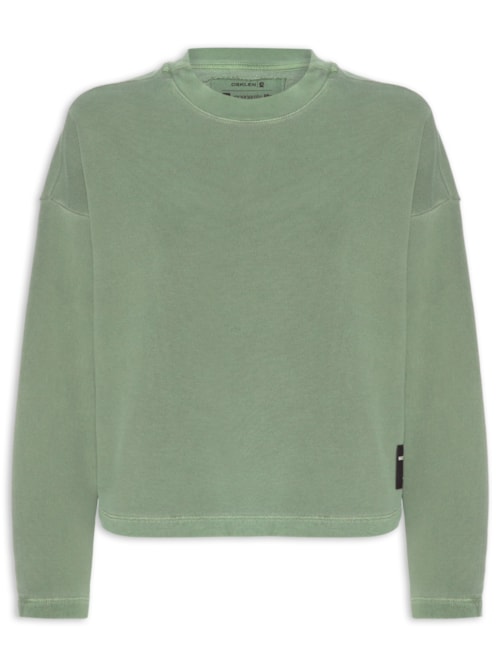 Blusa Feminina Manga Longa Over Color - Verde