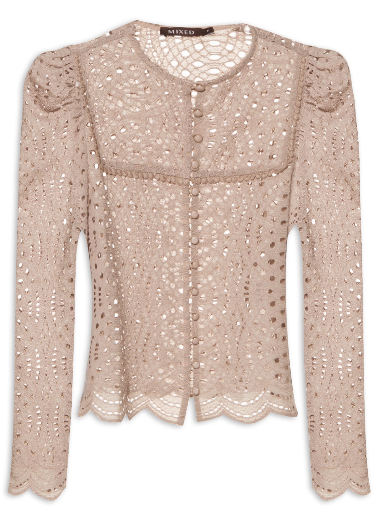 Blusa Feminina Manga Longa Paloma - Bege