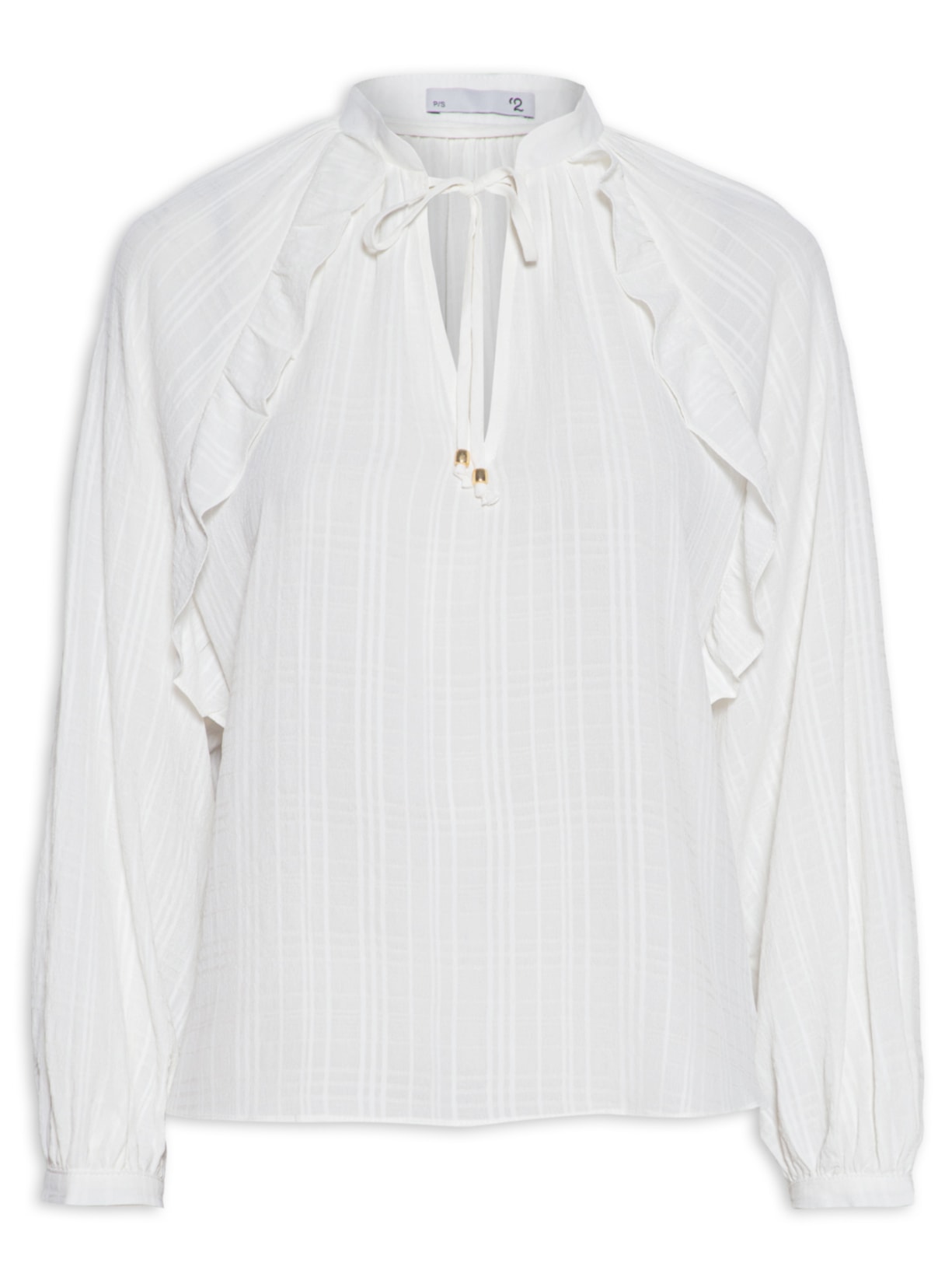 Blusa Feminina Manga Longa Raglan - Branco