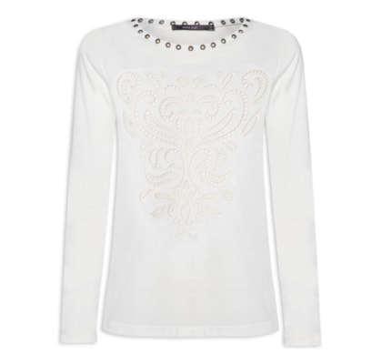 Blusa Feminina Manga Longa Rechilieur - Branco