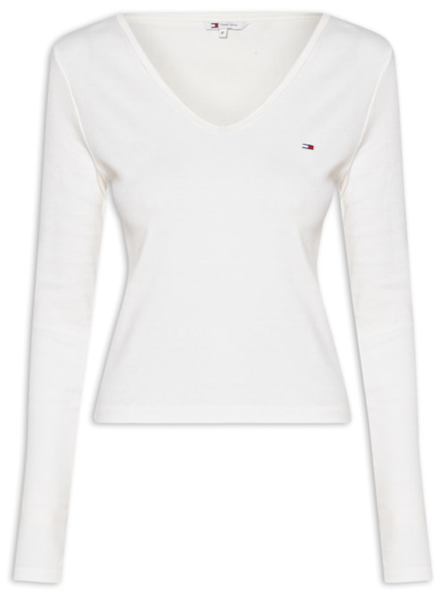 Blusa Feminina Manga Longa Slim Essential - Off White