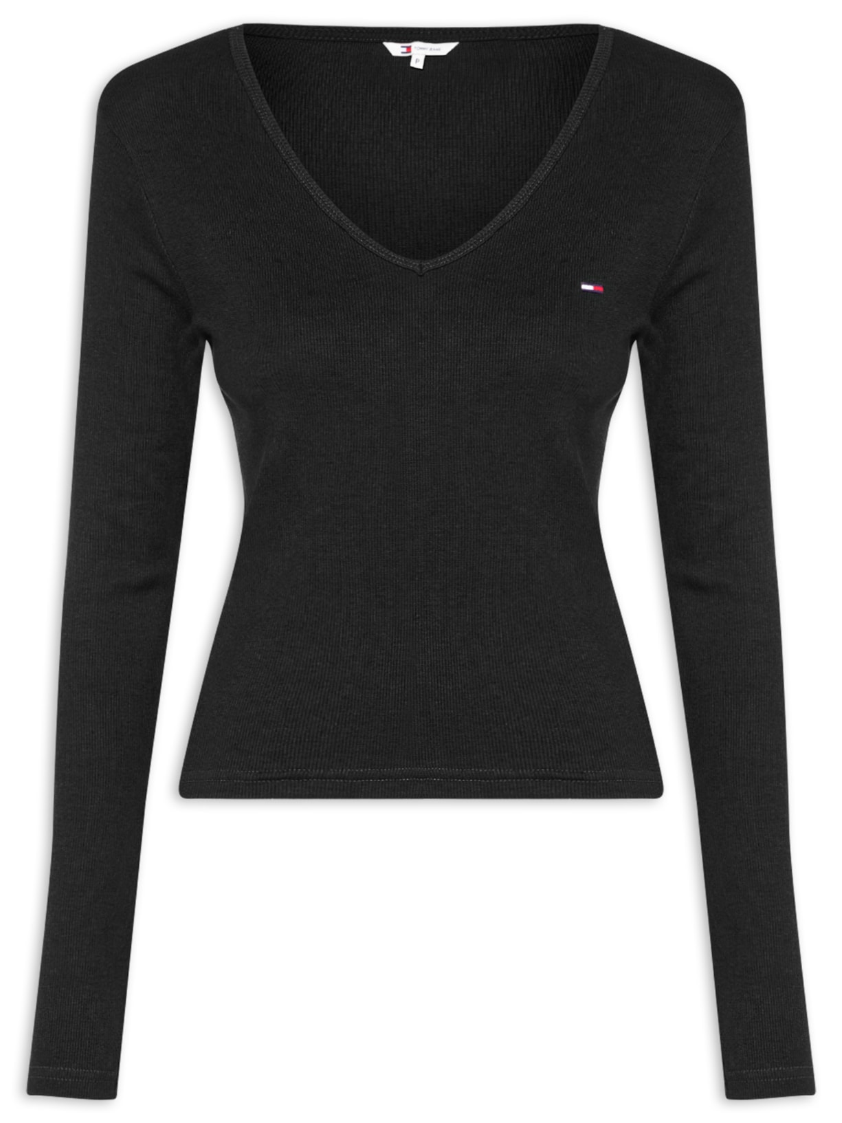 Blusa Feminina Manga Longa Slim Essential - Preto