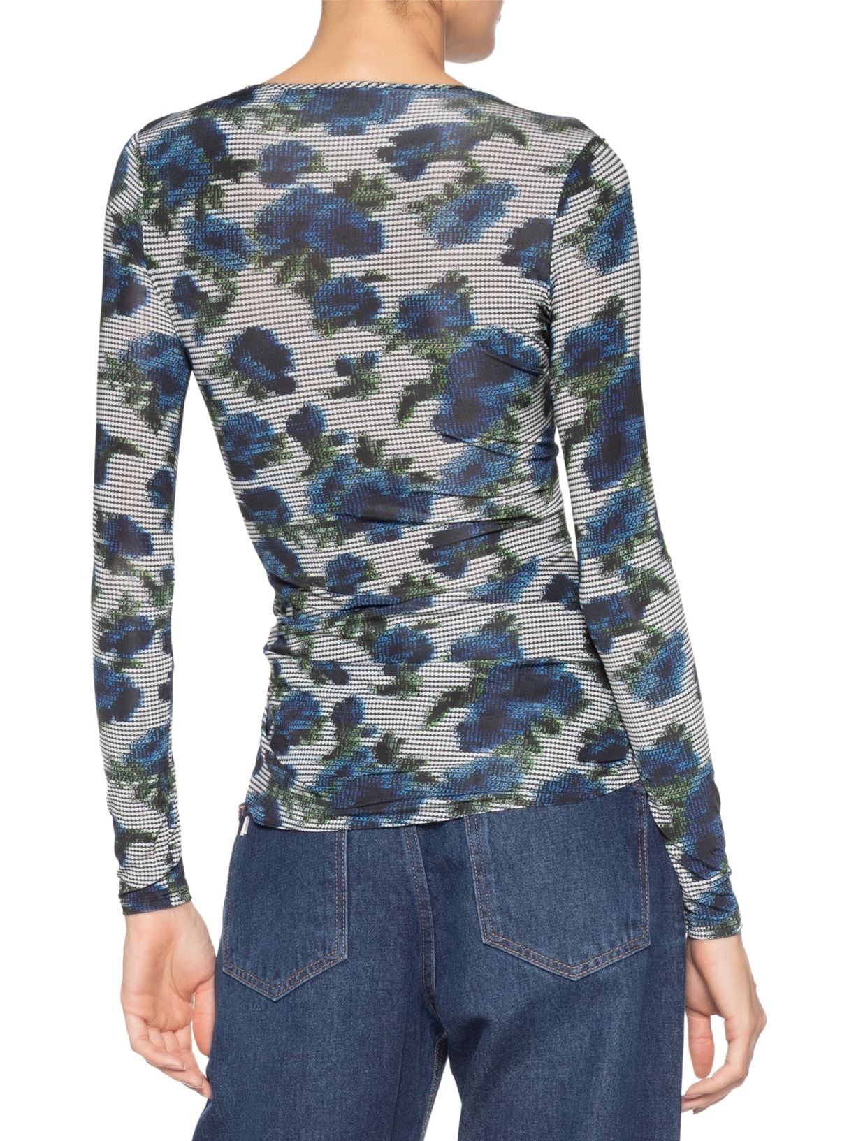 Blusa Feminina Manga Longa Suspended AscII Azul Coperni