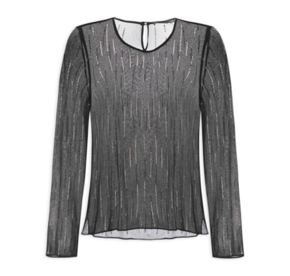 Blusa Feminina Manga Longa Termocolante - Preto 