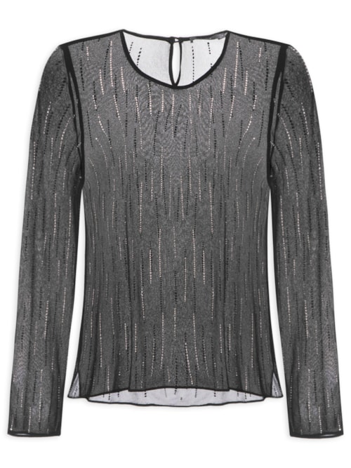 Blusa Feminina Manga Longa Termocolante - Preto