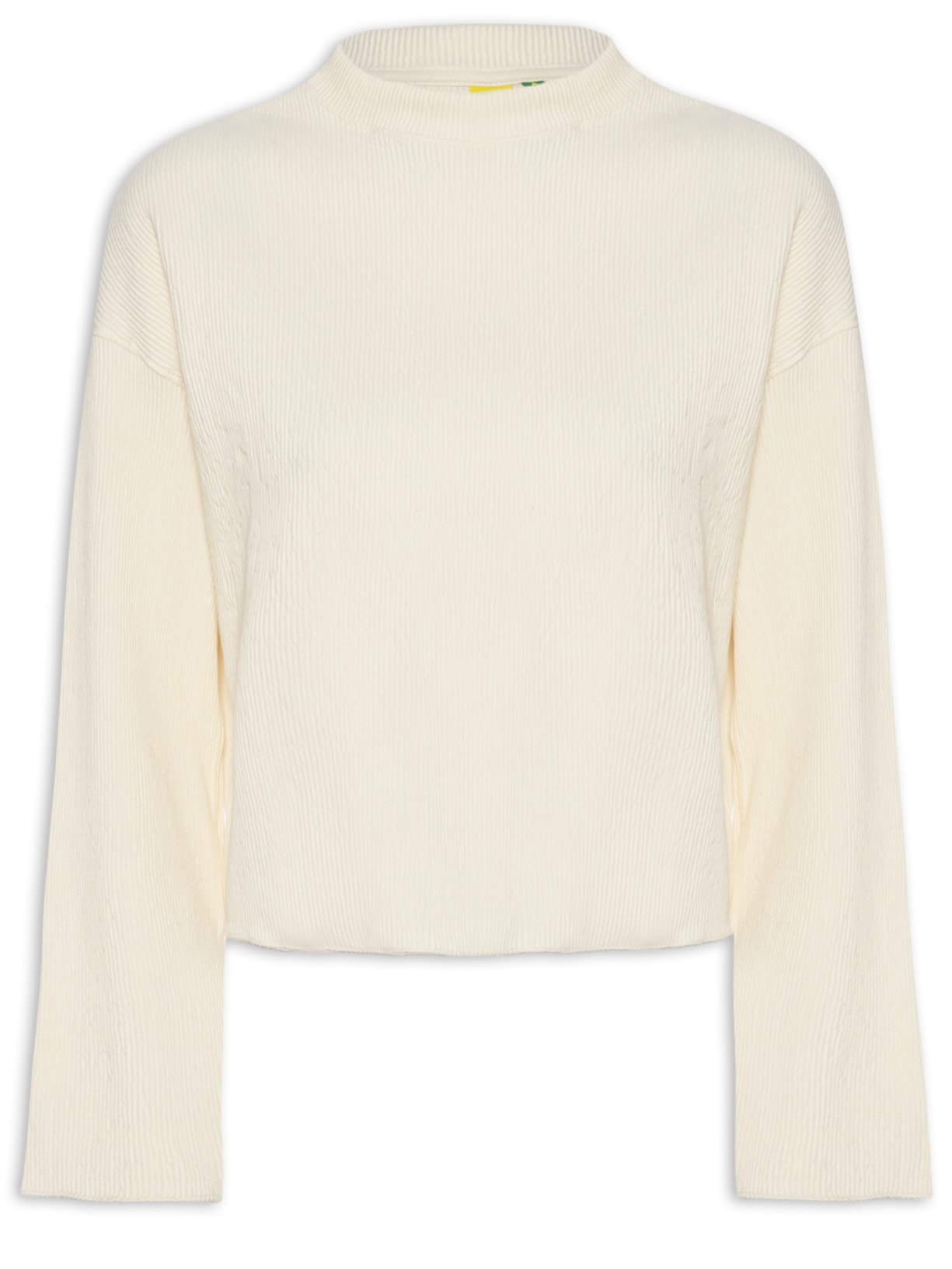 Blusa Feminina Manga Longa Textura - Off White