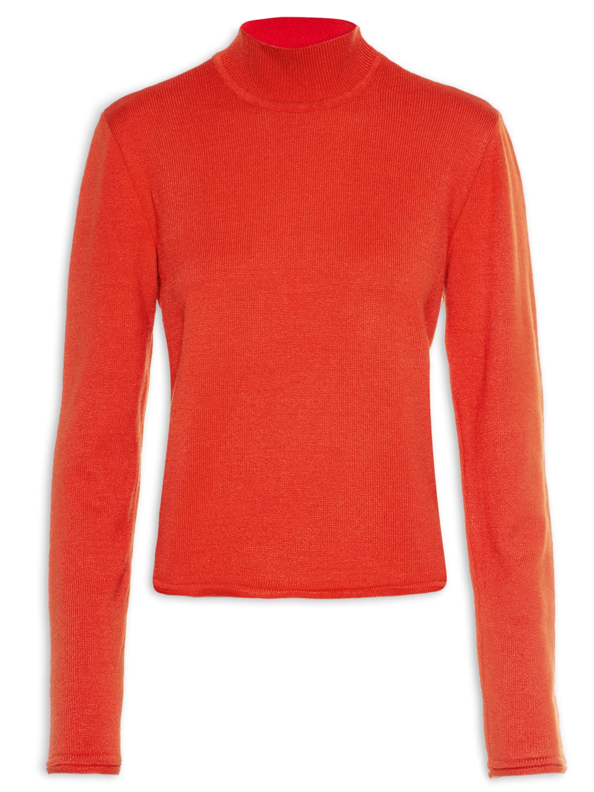 Blusa Feminina Manga Longa Tricot Crisp - Vermelho