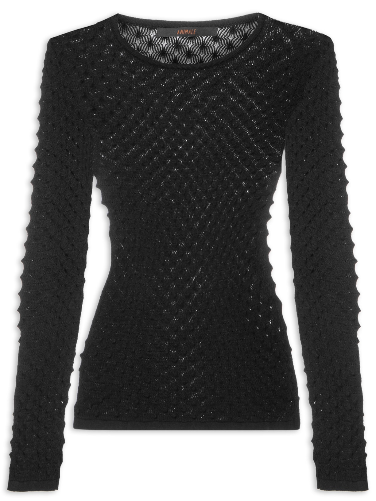 Blusa Feminina Manga Longa Tricot - Preto