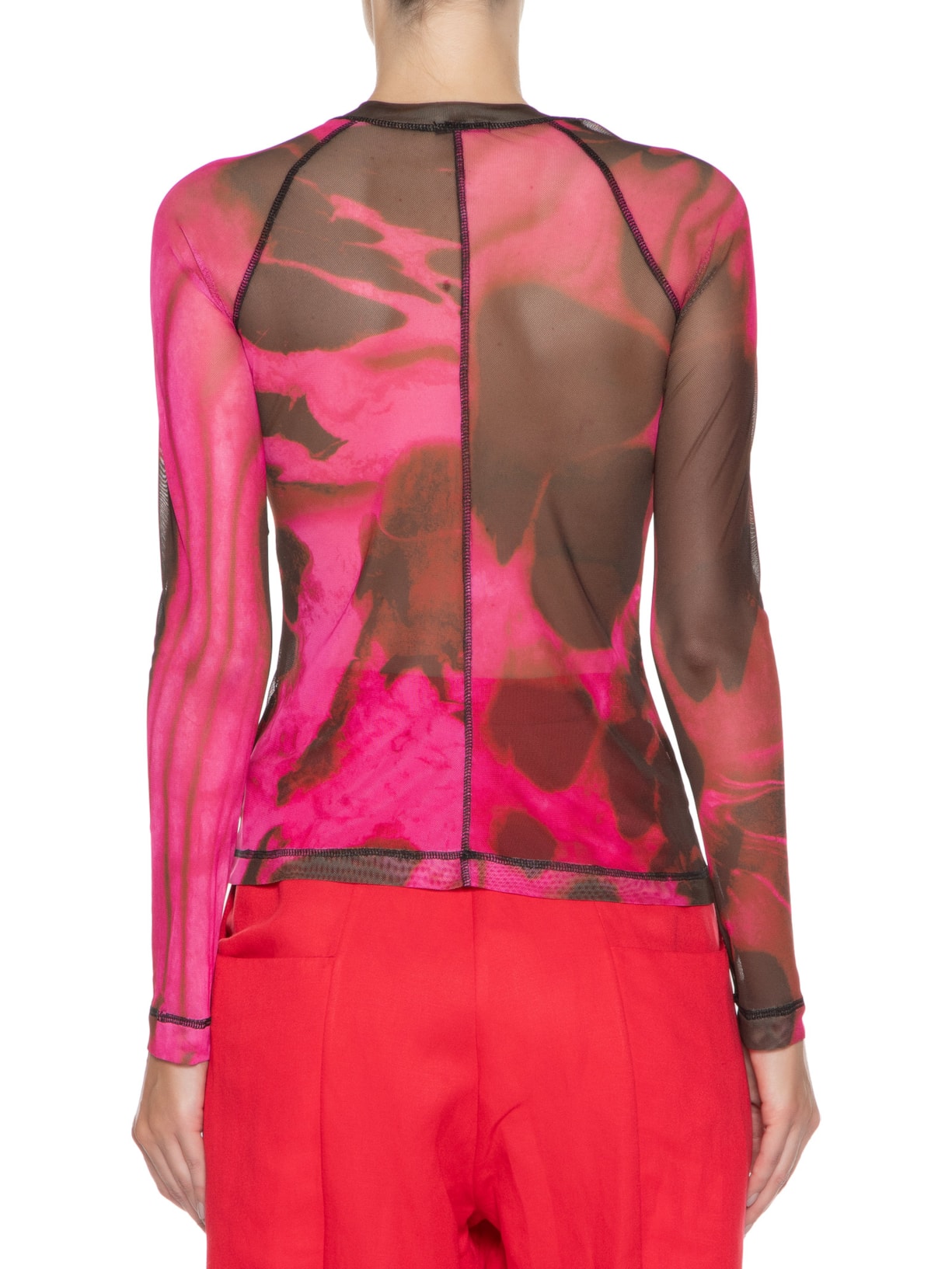 Blusa Feminina Manga Longa Tule Sumina Rosa Osklen