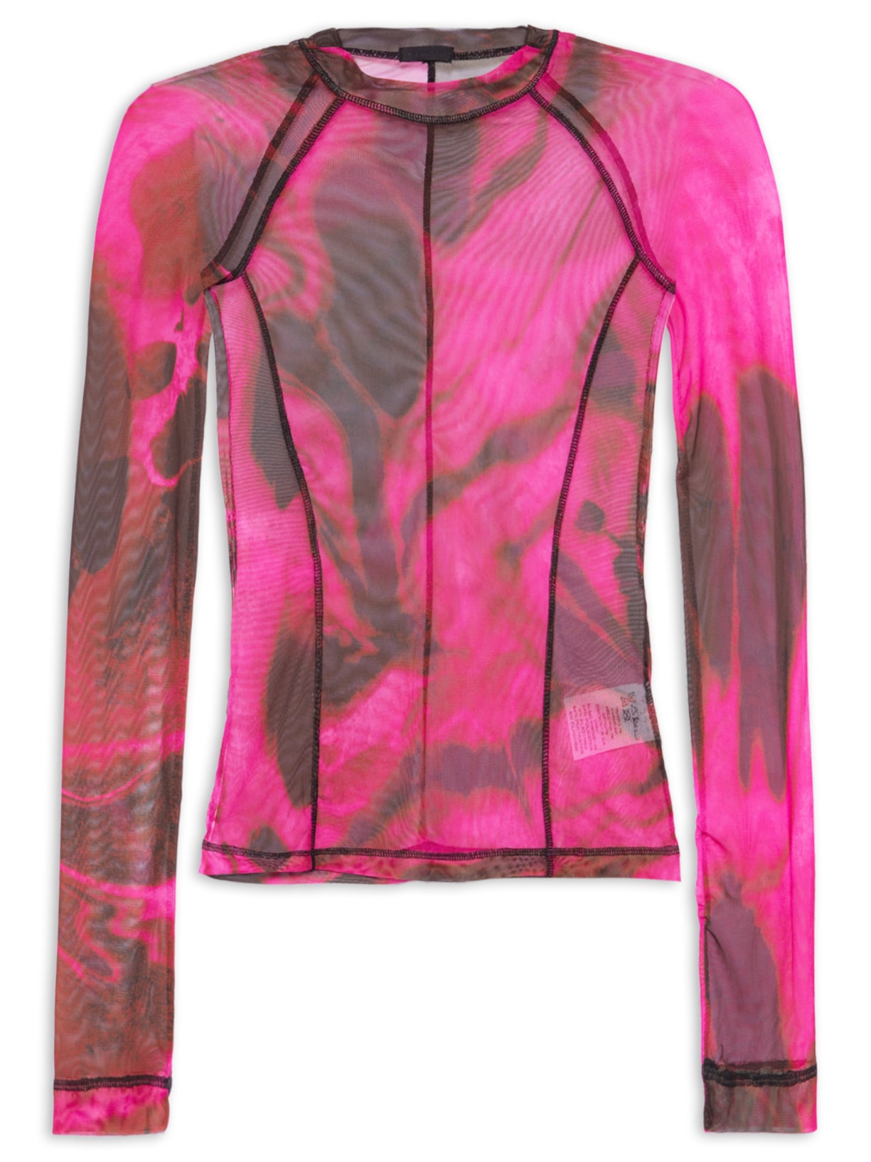 Blusa Feminina Manga Longa Tule Sumina Rosa Osklen