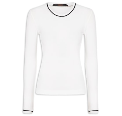 Blusa Feminina Manga Longa Vivos - Branco