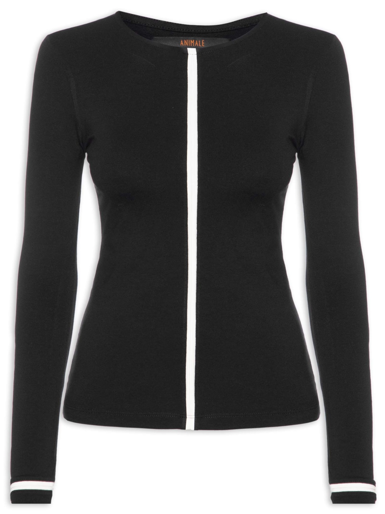 Blusa Feminina Manga Longa Vivos Colors Power - Preto