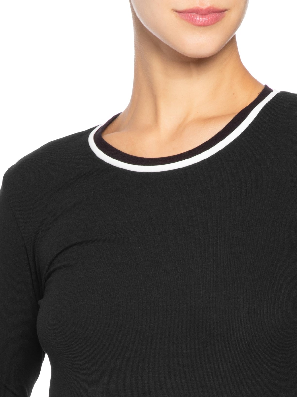 Blusa Feminina Manga Longa Vivos Preto Animale