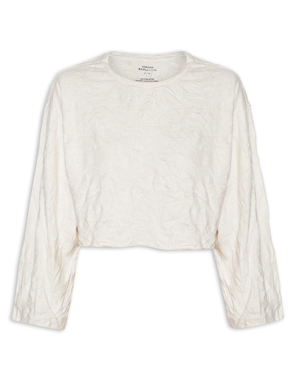Blusa Feminina Manga Longa Wrinkle Fresh - Off White