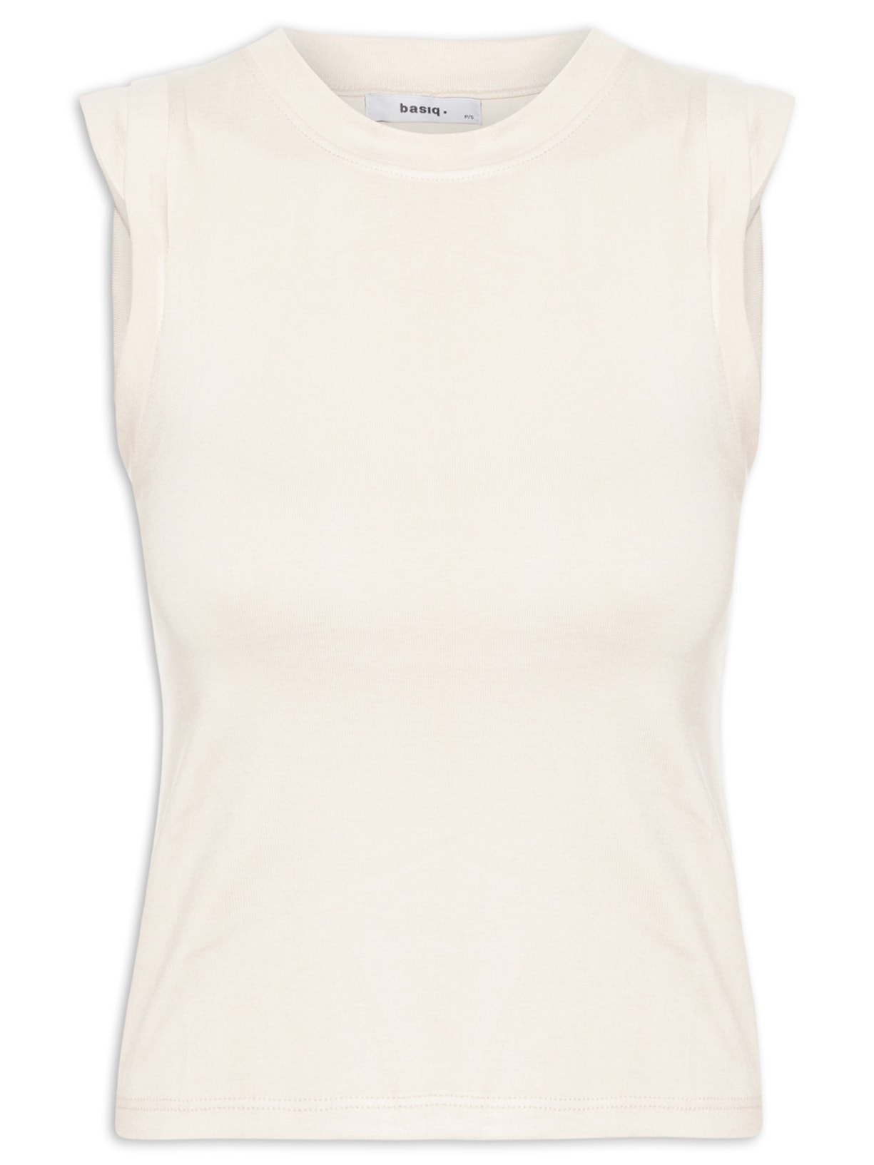 Blusa Feminina Manga Sobreposta Bege Basiq