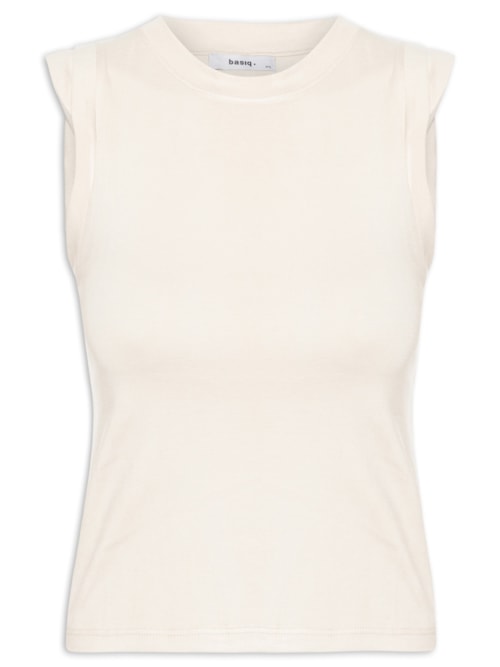 Blusa Feminina Manga Sobreposta - Bege