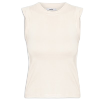 Blusa Feminina Manga Sobreposta - Bege