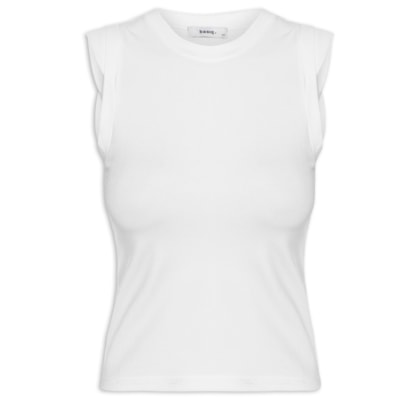 Blusa Feminina Manga Sobreposta - Branco 