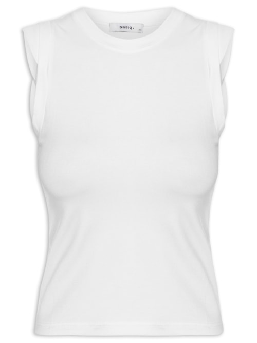 Blusa Feminina Manga Sobreposta - Branco