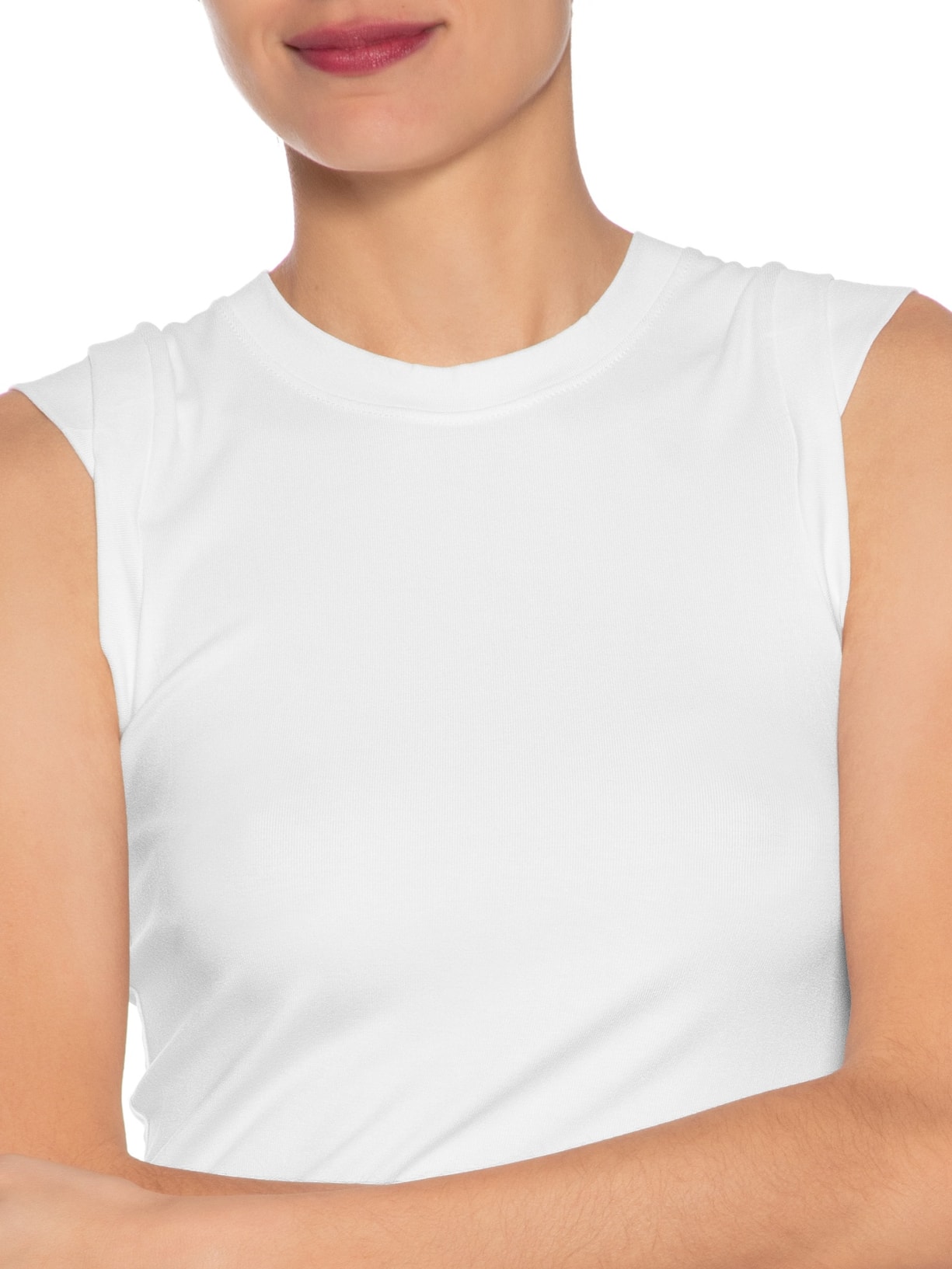 Blusa Feminina Manga Sobreposta Branco  Basiq