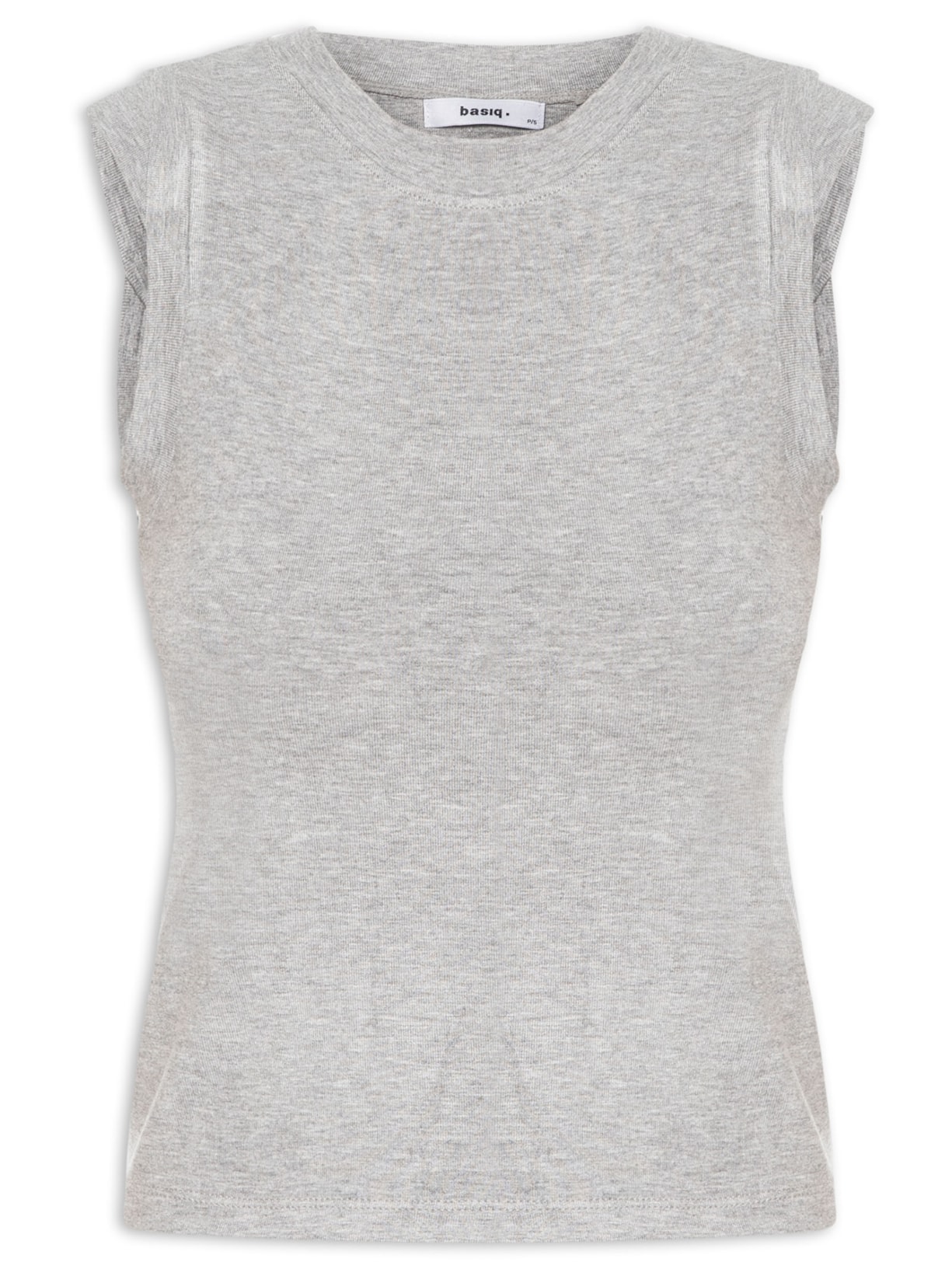 Blusa Feminina Manga Sobreposta - Cinza