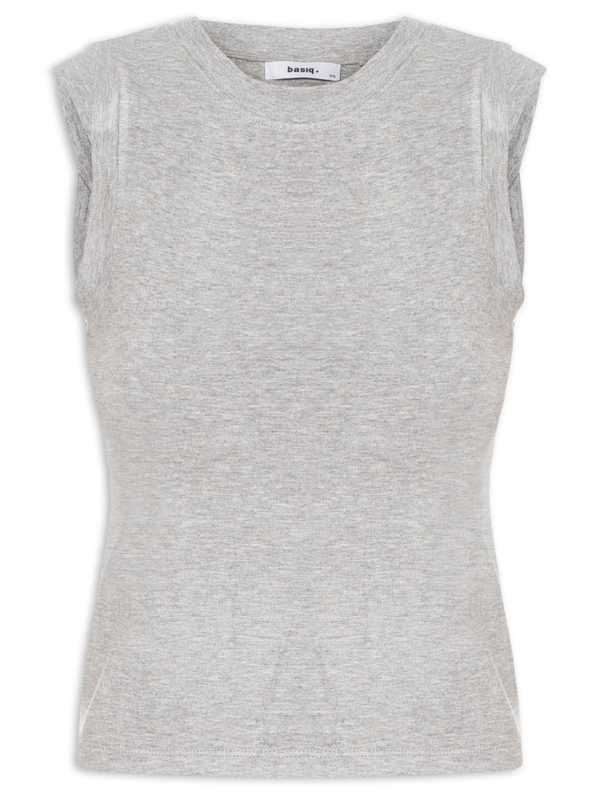 Blusa Feminina Manga Sobreposta - Cinza